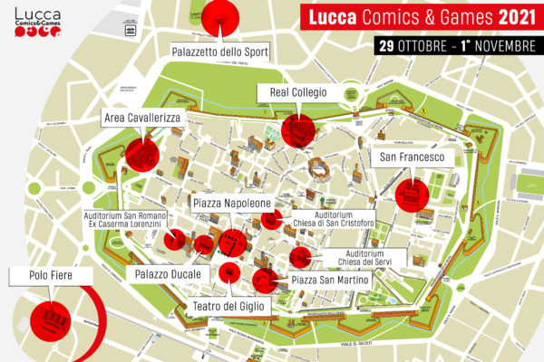 Mappa Lucca Comics and Games 2021